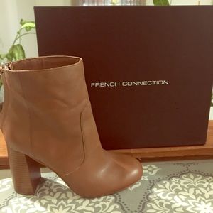 French Connection Cognac  Heel Bootie